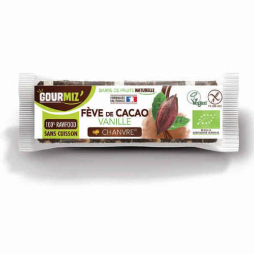 Barre gourmiz bio feve cacao vanille